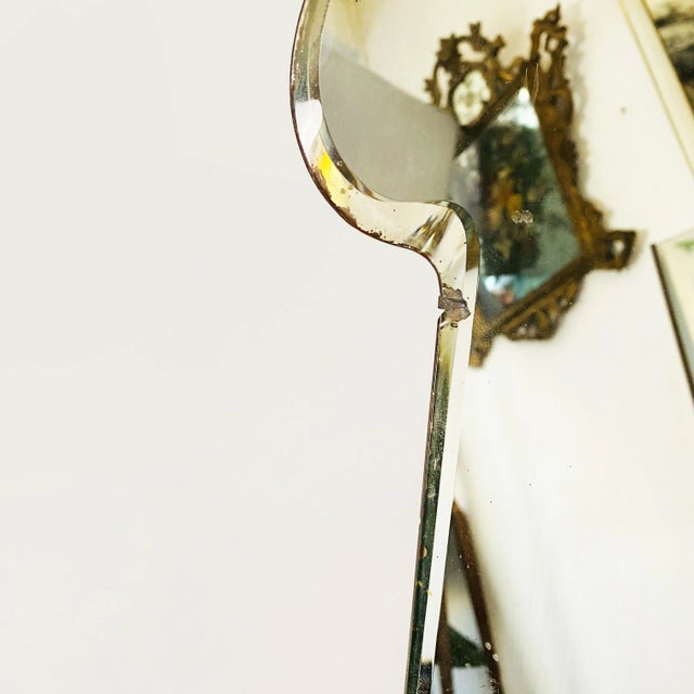 Mid-Century Italian Table Mirror in Wood and Iron from Luigi Fontana, 1950s For Sale - Image 9 of 10