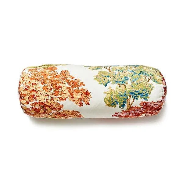 Traditional The House of Scalamandré Central Park Bolster Pillow, Autumn For Sale - Image 3 of 3