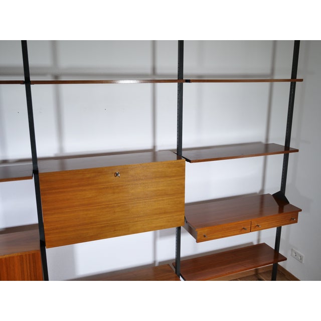 Mid-Century Modular Wall and Room Divider System in Teak Shelving System, Italy, 1960s For Sale - Image 6 of 18