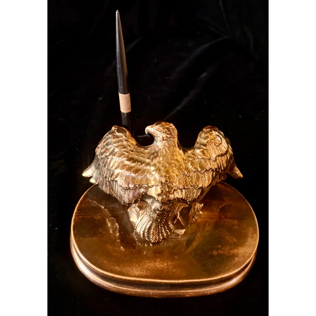 Mid 20th Century Mid 20th Century Eagle Desk Pen Stand For Sale - Image 5 of 12