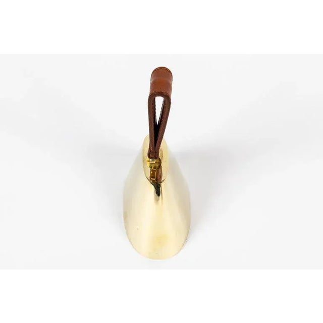 Carl Auböck Brass and Leather Bell For Sale In Los Angeles - Image 6 of 10