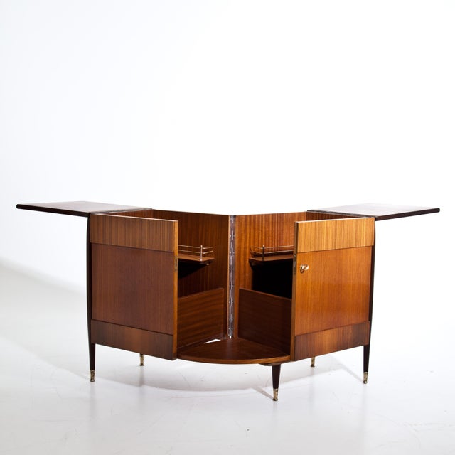 Mid-Century Folding Bar Cabinet, Italy circa 1950s For Sale In New York - Image 6 of 18