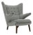 Hans J. Wegner Ap19 Papa Bear Chair in Maharam Wool Boucle For Sale