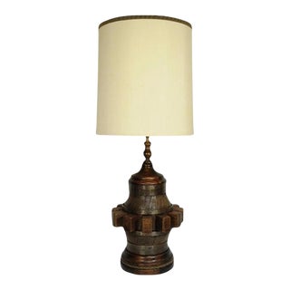 Vintage Ethan Allen Pine Cogwheel Nautical Rope Table Reading Lamp For Sale