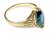 Modern Marquise Blue Topaz 14k Yellow Gold Ring For Sale - Image 3 of 7