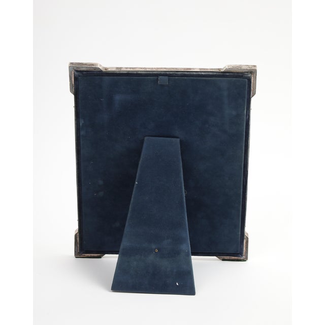 Vintage 20th Century Art Deco Style Sterling Silver Picture Frame For Sale In New York - Image 6 of 13