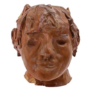 Sirio Pellegrini, Portrait Sculpture, 1960s, Terracotta For Sale