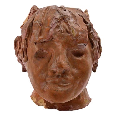 Sirio Pellegrini, Portrait Sculpture, 1960s, Terracotta For Sale
