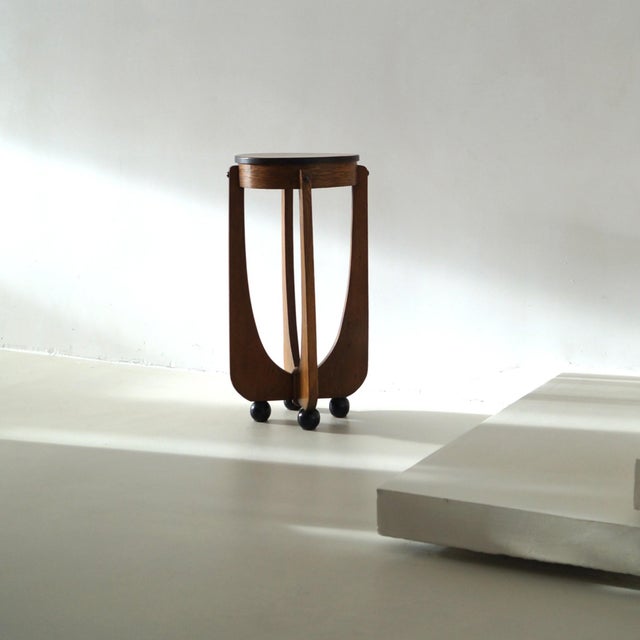 Dutch Amsterdam School Art Deco Sculptural Table on Ball Feet, 1920s For Sale - Image 16 of 18