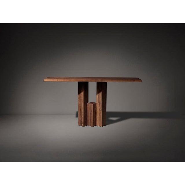 Wood Fenestra 140 Console Table in Warm Brown European Oak by Mokko Amsterdam For Sale - Image 7 of 8