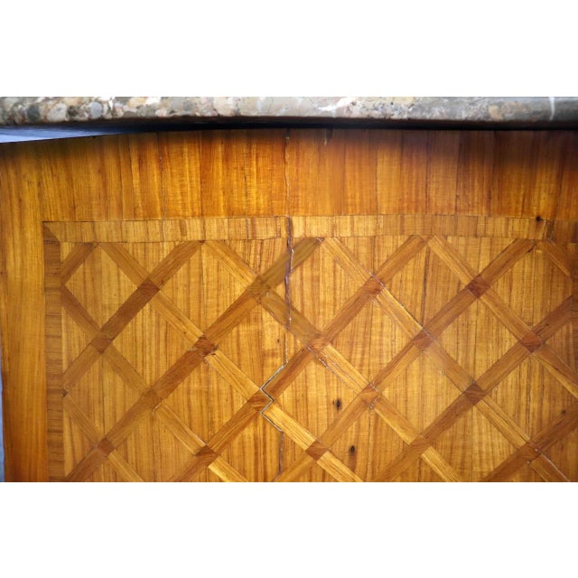 Brown Signed Jansen French Bronze Mounted Marble Top Commode For Sale - Image 8 of 13