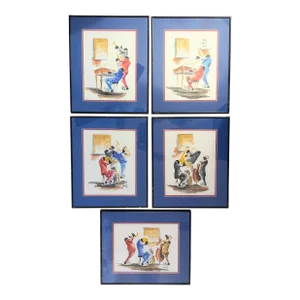 Original Paintings by Ken Touzet of Jazz Band Scene