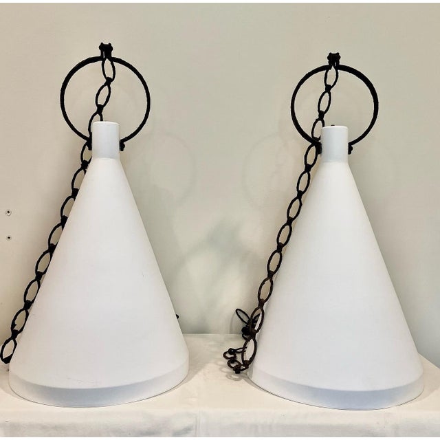 Visual Comfort "Limoges" Open Box Pendants - a Pair | Chairish