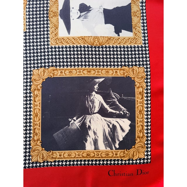 Christian Dior Christian Dior Silk Scarf Haute Couture Paris 1980 For Sale - Image 4 of 7