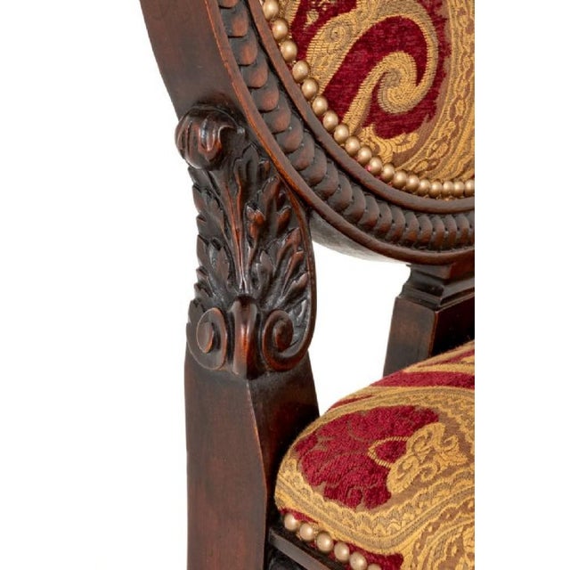 Set of Renaissance Dining Chairs & Carved Diners, 1920s For Sale - Image 13 of 15