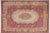 Raspberry Red Shabby Chic Abusson Pak-Persian Green/Maroon Wool Rug - 10'0'' X 14'0'' For Sale - Image 8 of 8