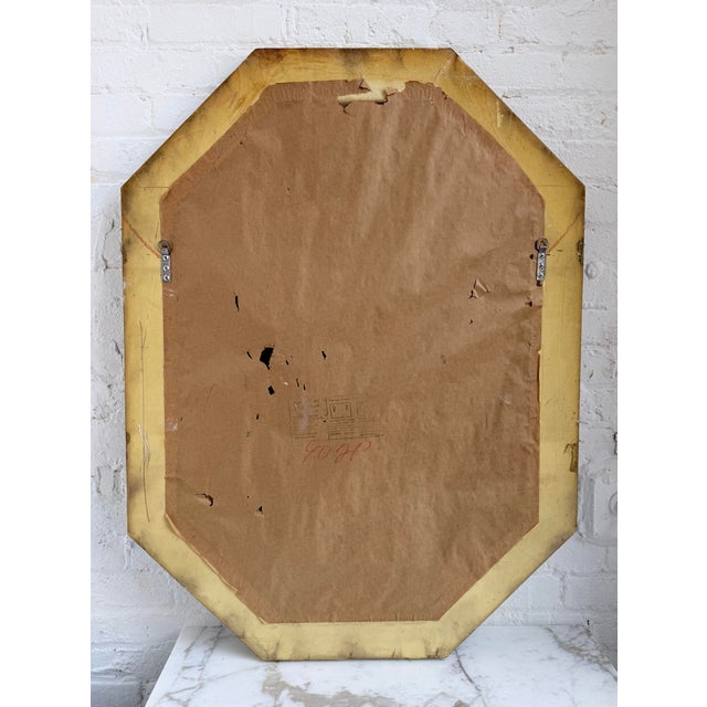 Glass Venetian LaBarge Style Octagonal Tortoise Wall Mirror For Sale - Image 7 of 7