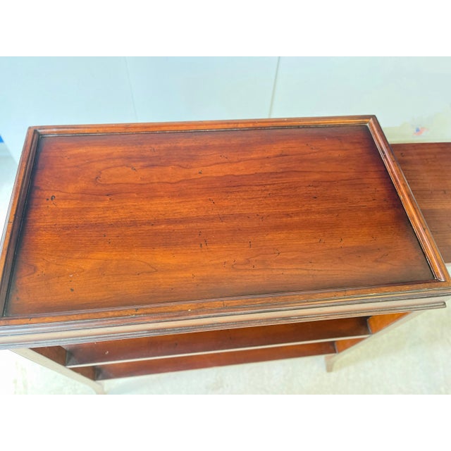 Late 19th Century Antique Classical 3 Tier Side Table With Writing Slide For Sale - Image 5 of 5