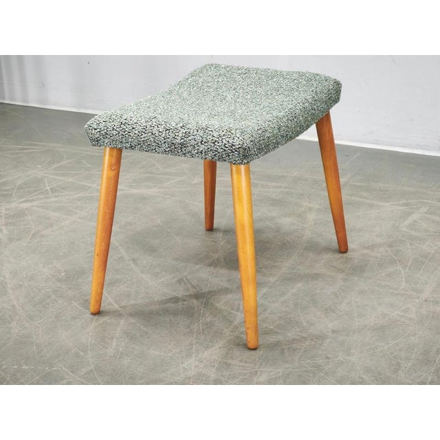Wood Mid-Century Modern Danish Upholstered Beech Stool, 1960s For Sale - Image 7 of 11
