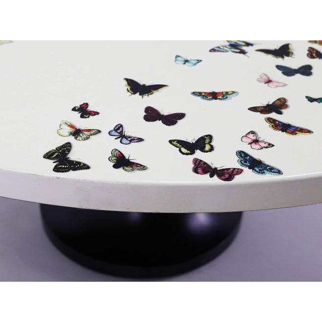 Large Round Butterfly Dining Table by Piero Fornasetti, Italy, 1960s, in Very Good conditions. Designed 1960 to 1969 This...