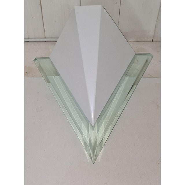 Vintage Wall Lamp with Acrylic Glass and White Metal Shade by Vrieland Design, 1990s For Sale - Image 6 of 8
