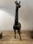 Antique bronze finish. Elegant giraffe. Hollow. No visible signature. 17” Tall x 12” x 4” W