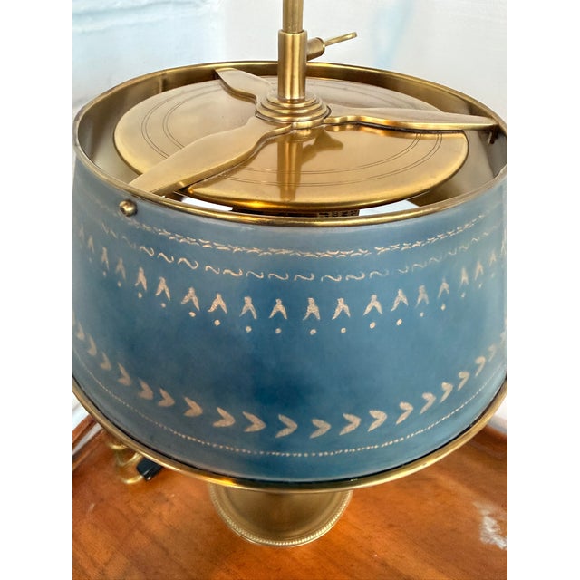 Late 20th Century French Empire-Style Brass Bouillotte Lamp For Sale - Image 9 of 15