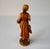 Vintage Carved Wood Reading Girl Figurine With Basket For Sale - Image 4 of 9