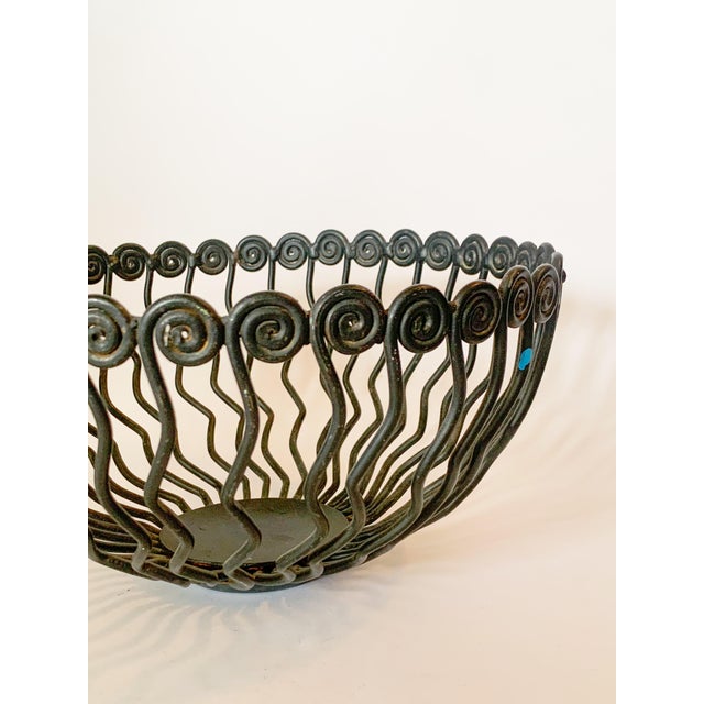 Late 20th Century Post Modern Swirly Iron Large Bowl For Sale In Dallas - Image 6 of 10
