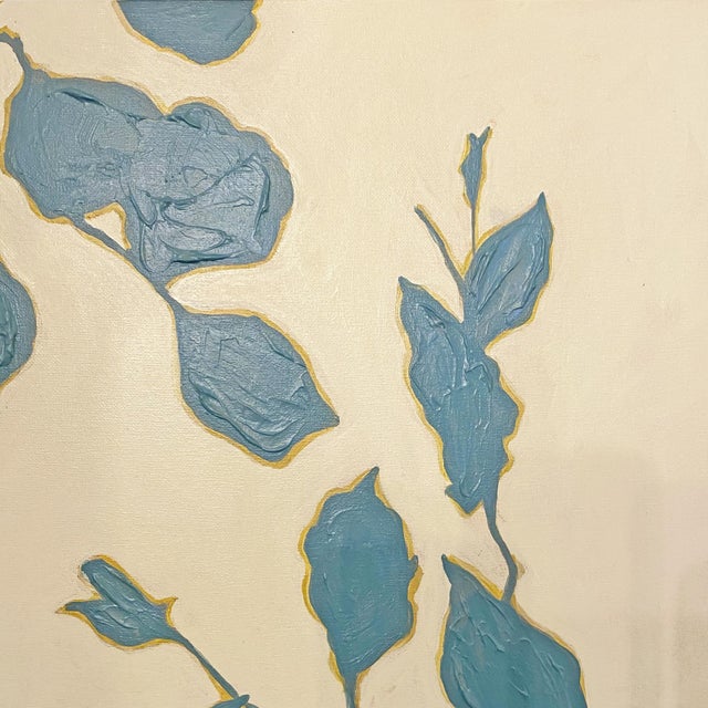 Original Botanical Abstract Painting Hand Painted Acrylic Modern Floral Wall Art by Tatiana Duperault For Sale - Image 9 of 11