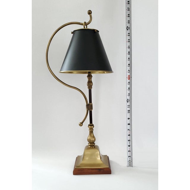 English Lamp Desk or Table French Bouillotte Style 1970s For Sale - Image 3 of 13