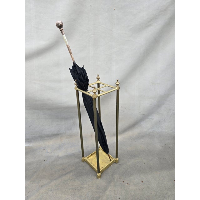 1940s Brass Umbrella Stand For Sale - Image 9 of 9