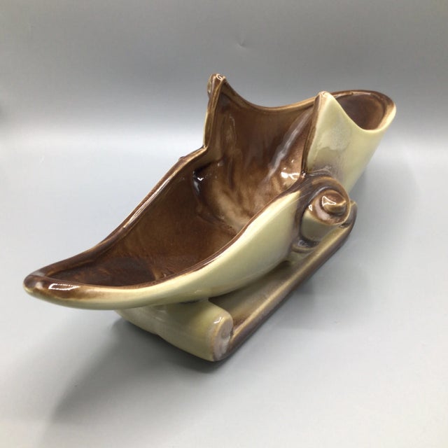 Hull Parchment and Pine Console Planter/Vase For Sale - Image 4 of 13