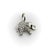 This adorable 14k white gold elephant charm has 32 pave diamonds and is ready to go on a charm bracelet or necklace of...