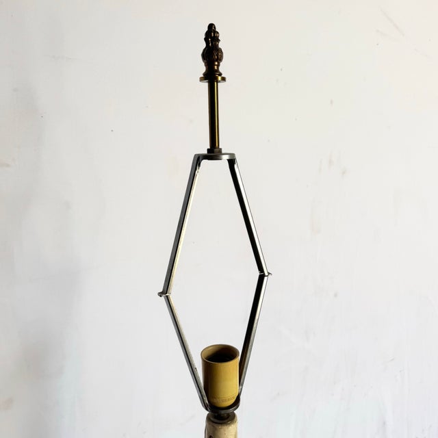 Metal Vintage, Large Brass Table/Floor Candlestick Lamp For Sale - Image 7 of 10