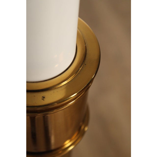 Vintage Brass Floor Lamp With Shade For Sale - Image 15 of 18