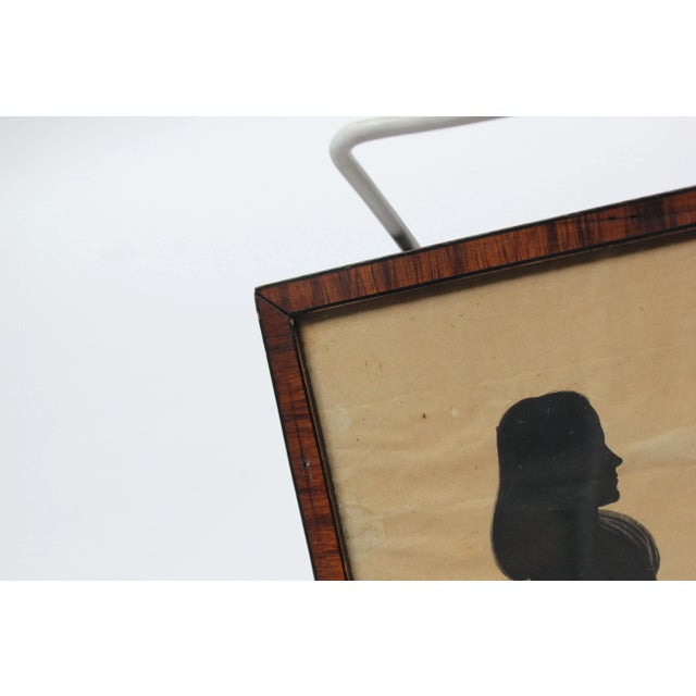 Set of Two Eighteenth Century American Antique Framed Silhouettes For Sale - Image 9 of 12