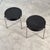 1980s Brighella Stools/Side Tables attributed to Zanotta in Black Leather, 1980s, Set of 2 For Sale - Image 5 of 17