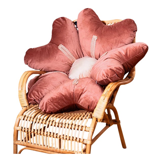 Large Handmade Daisy Flower Pillow by Muse For Sale