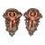 Vintage Italian Carved Wood Cherub Wall Sconces a Pair For Sale