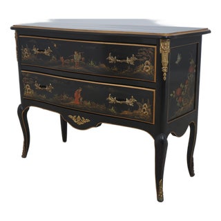 Century Chinoiserie Decorated 2 Drawer Commode For Sale