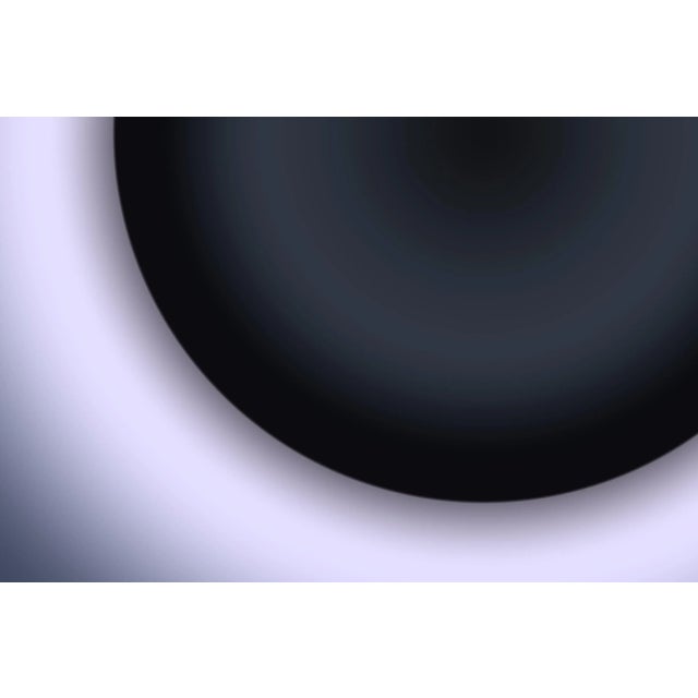 2023, Abstract Geometric Spacial Landscape in Black and White of Black Eclipse, Diptych, Limited Edition Giclée Print by Cyd Fointaine - Set of 2 For Sale In Miami - Image 6 of 9