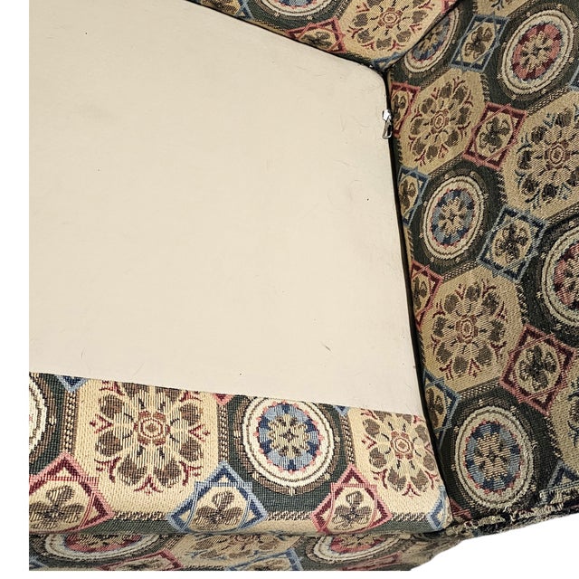 90" English Knole Style Four Seat Sofa Upholstery Project For Sale - Image 10 of 12