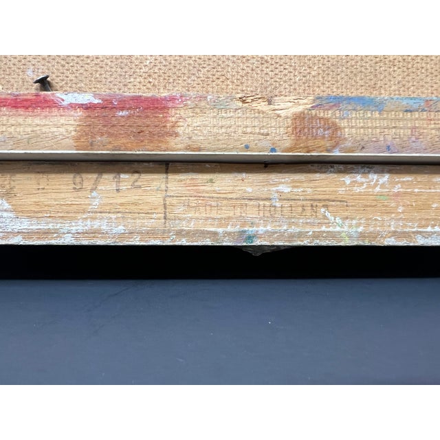 Mid-Century European Impressionist Landscape Oil Painting in Antique Dutch Frame For Sale - Image 10 of 10