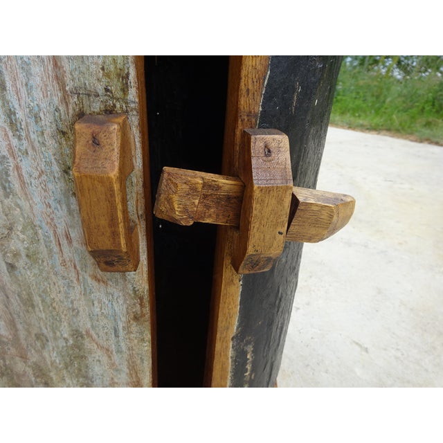 Small Cabinet in Canoe Wood and Teak, 2000s For Sale - Image 12 of 18