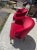 Pair of Red Velvet Vintage Tub Chairs For Sale - Image 4 of 5