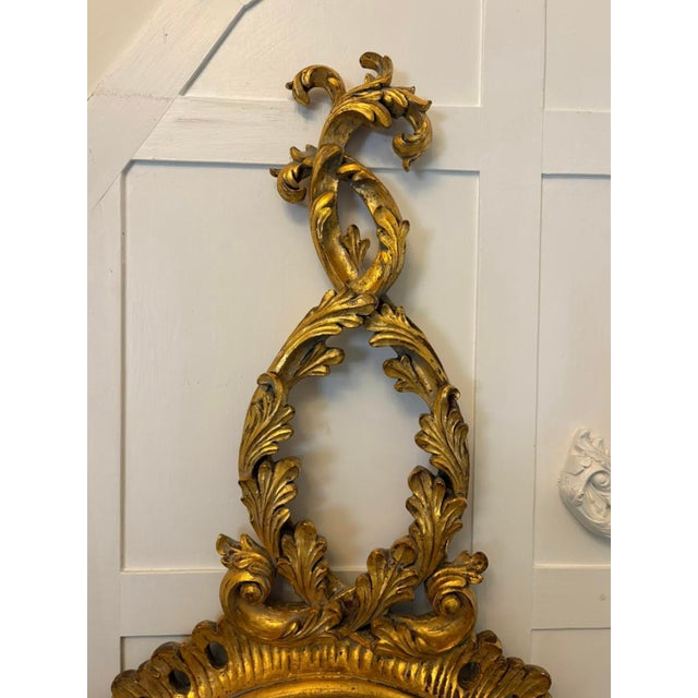 Antique Regency Style Giltwood Convex Girandole Wall Mirrors, 1920, Set of 2 For Sale - Image 10 of 12