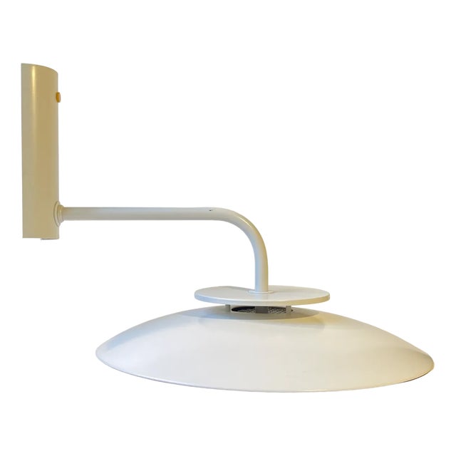 Swedish Minimalist White Wall Lamp from Boréns, 1980s For Sale