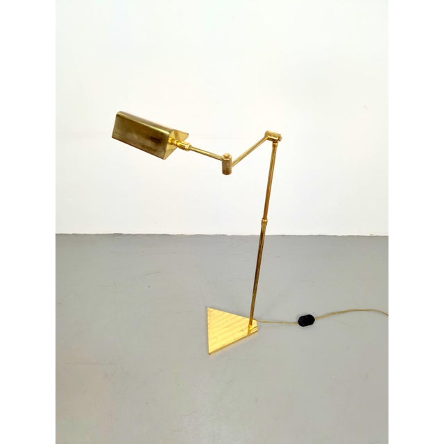 1970s Brass Adjustable Floor Reading Lamp, 1970s For Sale - Image 5 of 8