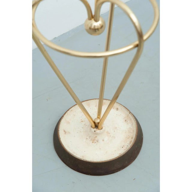 Brass and Cast Iron Umbrella Stand, 1950s For Sale - Image 4 of 6